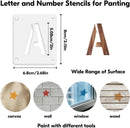 84PCS 2 Inch Letter Number Symbol Stencils, Reusable Alphabet Templates Interlocking Stencil Kit for Painting on Wood, Wall, Fabric, Rock, Sign, DIY Art Projects | 84 Sheets Letterand Number — 2