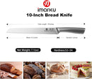 imarku Bread Knife 10 Inch: Japanese High Carbon Stainless Steel — 6