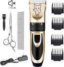 Highdas Dog Clippers for Grooming Low Noise, Cordless Electric Dog Grooming Kit Clippers Rechargeable, Quiet Dog Shaver, Pet Hair Trimmer Kit for Dogs & Cats (Gold) — 2