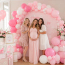 Pink and White Balloons, Pack of 60PCS Dusty Light Pastel Pink White Bow Balloon, Baby Pink Latex Balloon for Girls Women Kitty Birthday Wedding Bridal Baby Shower Cat Theme Party Decorations Supplies | 12inch-60pcs — 3
