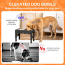 Elevated Dog Bowls with 2 Stainless Steel Bowls, 5-Height Adjustable Stand…