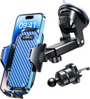 VANMASS Car Phone Holder 2026 Ultimate Military-Grade Strongest Suction & Clip Windshield Dashboard【Newest Best Strongest】 Cell Phone Automotive Dash Gauge Accents for iPhone 18 Pro Max 17 16 15 14 | Blue photo 1