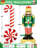Christmas Balloon Garland Arch Kit, Red Sage Green Gold White Sand New Years,Xmas Balloons with Candy,Cane,Nutcracker Foil Balloons for Christmas Party Decorations Indoor,Birthday-125PCS | Nutcracker Christmas — 3