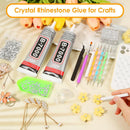B7000 Glue Clear with Precision Tip, 2Pcs 110mL Jewelry Bead Gem Glue, Strong Adhesive Bedazzling Glue with Silver… — 3