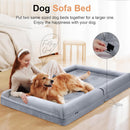 NANUYA Orthopedic Dog Bed for Large Dogs, 36 x 27 Inch, Light Grey