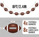 4PC - Football Party Decorations - Football Banner - Football Hanging Decorations Decor for Themed Birthday Party Bowl Game Fans Home Garland Supplies Flag | Football Banner 1 — 2