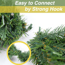 HomeKaren Christmas Garland 9ft with 50 Led, 320 Tips Prelit Fraser Fir Xmas Garland with 50 LED Lights, Lush and Classics Green Style for Indoor Outdoor Home Decoration — 6