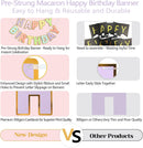 Pre-Strung Happy Birthday Banner - Pastel Macaron Party Decorations — 7