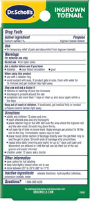 Dr. Scholl's Ingrown Toenail Pain Reliever, Medicated Gel Softens Nails for Easy Trimming, Foam Ring and Bandage Protect the Affected Area, Ingrown Toenail Treatment, White 0.3 Oz — 8