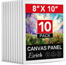 ESRICH 10 Pack 8x10 Primed Canvas Boards for Painting, Ideal for Starter | 8x10in-10pack — 1