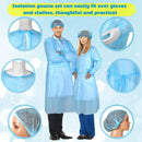 Xuhal 50 Set Disposable Isolation Gown and Bouffant Cap Set, Blue — 3