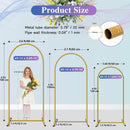 Hemmotop Metal Arch Backdrop Stand, Gold, Set of 3, 6FT, 5FT, 4FT — 2