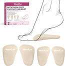 Metatarsal Pads for Mortons Neuroma Relief – Gel Ball of Foot Cushions for Women, Forefoot Cushion Pads, Foot Pads for Metatarsal Pain Relief, White, 2 Pairs(XS+S) 1