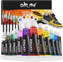 Colorful Leather Paint Set for Shoe,12 Colors 0.4oz for Leather Projects — 1