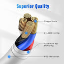 OCEEK iPhone Charger (3Pack 6FT) USB A to Lightning Cable MFi Certified 6