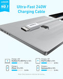 Anker Zolo USB C to USB C Cable, 240W Fast Charging Cable (6 ft, White) 2