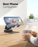 Nulaxy 2 Pack Aluminum Dual Folding Cell Phone Stand for Desk, Black&Silver photo 6