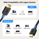 Cable Matters Braided USB C to Micro USB Cable, 3.3ft, Black 4