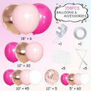 MEBAY Rose Red Pink Champagne Balloon Arch Garland Kit, 146 Pcs Hot Pink Confetti Rose Gold Tender Pink White Balloons for Graduation Birthday Party Baby Shower Wedding Decorations | 146-champagne-tender Pink-white-hot Pink-confetti — 2