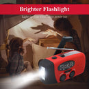 Hand Crank Radio with LED Flashlight,2000mAh NOAA AM FM Emergency Radio | Red — 6
