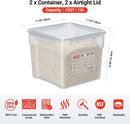 2 Pack 12 QT BPA-Free Translucent Polypropylene Food Storage Containers,…