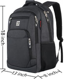 Volher Laptop Backpack,Business Travel Anti Theft Slim College Backpack | 15.6 Inch | Black — 3