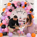 Halloween Balloons Pastel Pink Black Spooky One Halloween Party Decorations | Pink Purple - Bat | 12inch-35pcs — 5