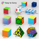 Vdealen 11 Pack Speed Cube Set Puzzle Cube Bundle Fidget Ball 2x2 3x3 4x4 Pyramid Dodecahedron Skewb Snake Infinity Magic Cube, Smooth Cube Pack Toys Gift for Kids & Adults — 2