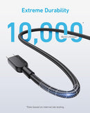 Anker USB C to USB C Cable, 240W Fast Charging Cord (2-Pack, 10 ft, Black) 4