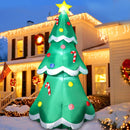 7 FT Tall Christmas Inflatables Tree Decorations Outdoor, Blow up Christmas Tree Yard Decor with LED Lights Star Treetop & Colorful Candy for Xmas Holiday Party Indoor Garden Patio Display Hall Lawn — 1