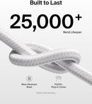 Belkin USB C to Lightning Braided Cable 6.6ft Fast iPhone Charger Cord 3