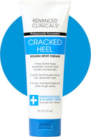 Advanced Clinicals Cracked Heel Foot Cream Skin Care Moisturizer Lotion For Feet W/Shea Butter | Helps Heal Cracked Skin, Rough Spots, Calluses, & Dry Skin | Foot Lotion | Hand Lotion| Large 8 Fl Oz - Cracked Heel Foot Lotion — 1