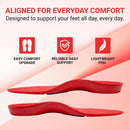 Vasyli Custom Full Length Insoles, Arch Support Shoe Inserts, XL, Red — 5