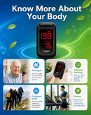 HOLFENRY Pulse Oximeter Fingertip - Large Display Oxygen Monitor Fingertip with Fast 5-8s Reading for SpO2/Heart Rate/PI, Accurate Pulse Ox for Home/Sports/Travel, Batteries & Lanyard Included — 6