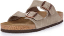 Birkenstock Classic Arizona Leather Unisex Adult Mules – Grey Taupe — 8