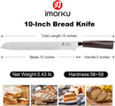 imarku Bread Knife,10 In German Professional Homemade Bread Slicing Knife — 5