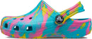 Crocs Kids Classic Watercolor Marbled Clog – Rainbow Tie Dye — 1
