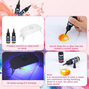 KISREL Transparent Colored UV Resin, 20 Colors Hard Type UV Resin Kit — 4