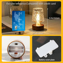 Mini Soft Warm LED Night Light, Battery Operated Portable Glass Lamp with Timer, Art Deco Style, Crystal Color, for… — 3