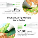 Ohuhu Alcohol Markers 40 Colors Chisel Fine AP Certified for Adult Coloring — 2
