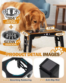 Jovrun Elevated Dog Bowls for Medium Large Size Dogs, Non-Slip Dog Feeder with…