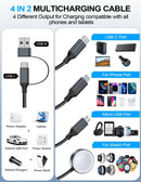 4-in-2 Multi Charging Cable for Apple Watch Charger/iPhone/Samsung Charger 2