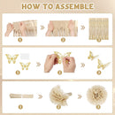 White and Gold Birthday Decorations for Women Girls with Butterfly Sticker — 4