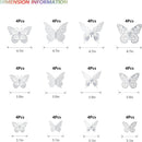 SAOROPEB 3D Butterfly Wall Decor, 48 Pcs 4 Styles 3 Sizes, Removable Metallic Wall Sticker Room Mural Decals for Kids Bedroom Nursery Classroom Party Decoration Wedding Decor DIY Gift (Sliver) | 48 Pcs, Silver — 5