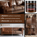 Leather Recoloring Balm and Scratch Repair Kit, Medium Brown Leather Restorer for Couches, Furniture, Car Seats, Leather Paint & Stain — 3