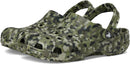 Crocs Unisex Adult Classic Marbled Tie-dye Clogs – Army Green/Multi Confetti — 1