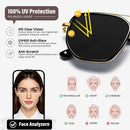KUGUAOK Tangle Free Polarized Aviator Sunglasses for Women UV Protection Sports Running Sun Glasses Unisex Shades | Xh-1pcs-blackgold | 56 Millimeters — 3