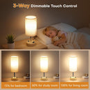 MOICO Table Lamp for Bedroom, Touch Nightstand Lamp with 10W USB Charging — 5