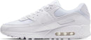 Nike Men's Air Max 90 Leather Low-Top Sneakers - White White Wolf Grey — 7