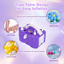 Electric Balloon Pump, Portable Electric Balloon Blower Machine Balloon Air Pump Dual Nozzle 110V 600W Balloon Inflator for Party Decorations | Purple — 3
